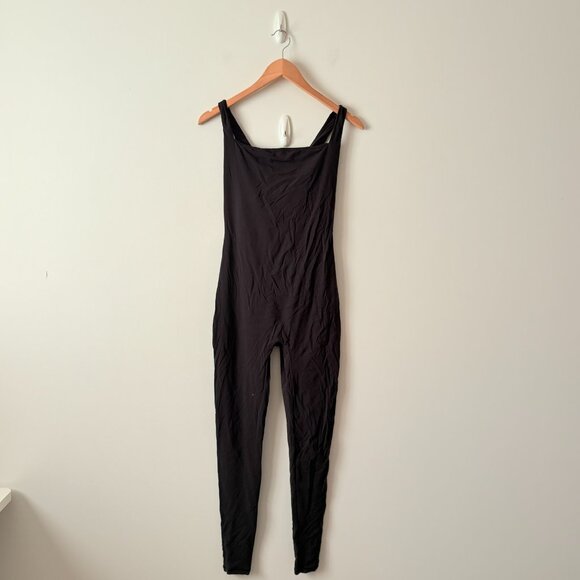 SKIMS Fits Everybody Jumpsuit Catsuit Buttery Soft Onesie Black Size Small - Picture 4 of 7